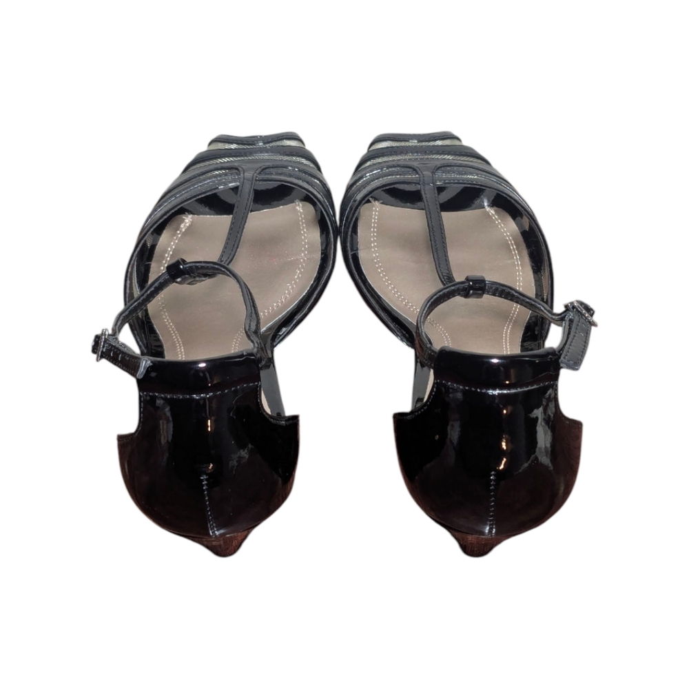 Laura Scott Women's Strappy Low Heels Black Size 8.5 - Picture 5 of 8